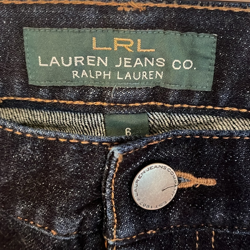Vintage like new Ralph Lauren dark denim jeans. Western riding style. Size 6